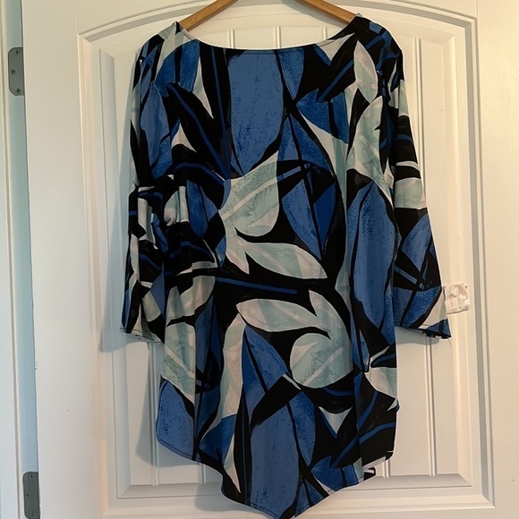 NWT Alfani Printed Point-Hem Top, Created for Macy's 3X - Picture 6 of 8